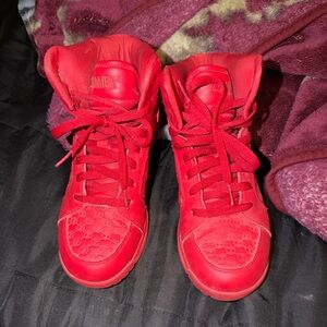 Red High-Top Zumba Sneakers